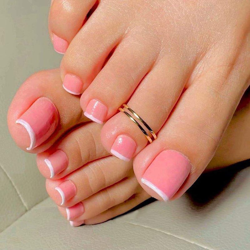 Solar Pink & White Toenail Fill